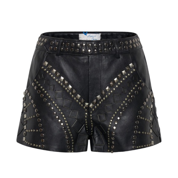 Leather studded shorts custom - Picture 7 of 9